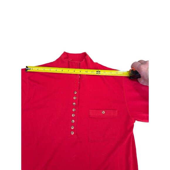 Vintage Air Express Women's Size Small Knit Pullover Red Henley - Picture 5 of 10